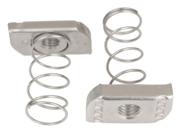 Tuerca acanalada con resorte,acero,galvanizado 