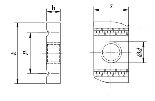 Nueces de canal de puntal 